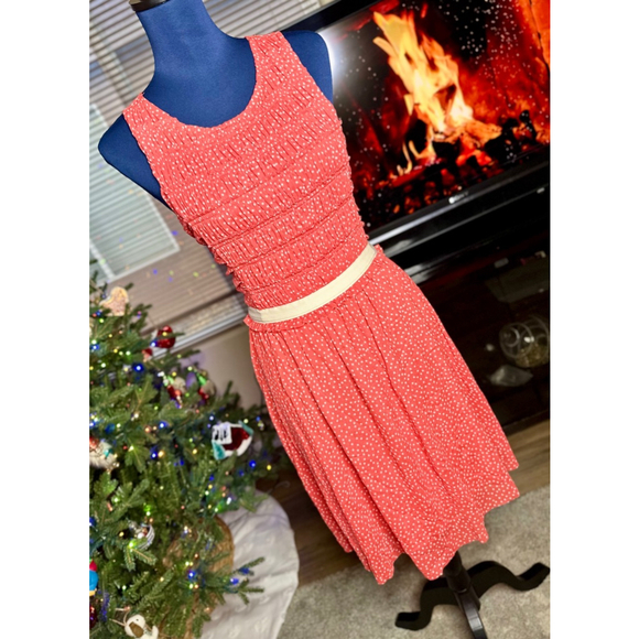 EUC Anthropologie Postmark Red Tank Polka Dot Cottagecore Dress - Picture 3 of 14